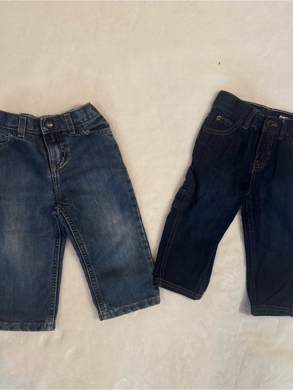 Baby Boy Blue Denim Jeans - Two Pairs Size 18 Months